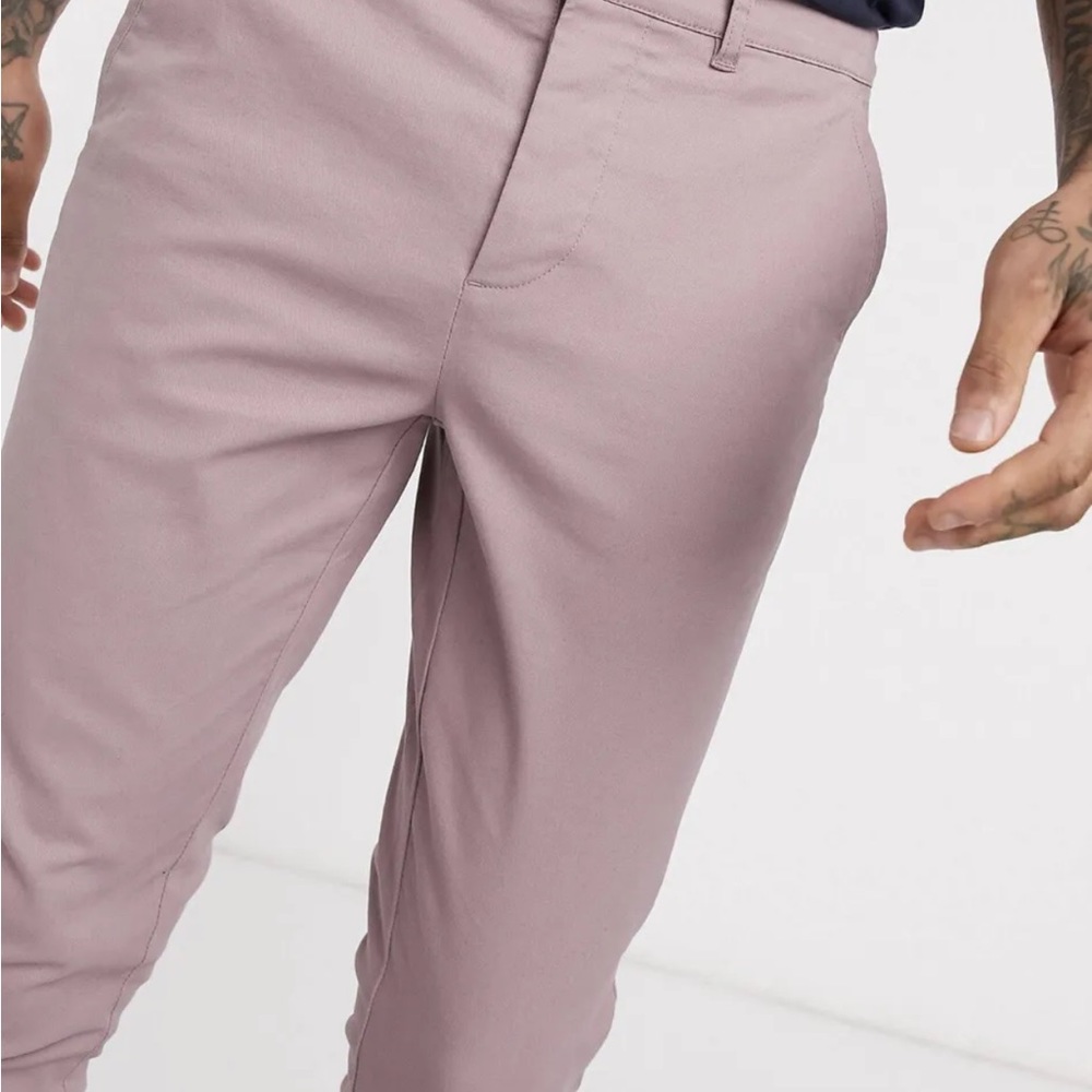 ASOS DESIGN super skinny chinos in warm pink